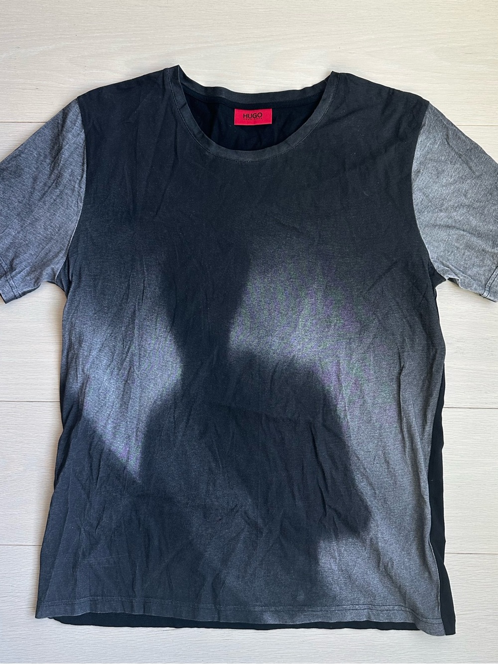 Hugo Boss Black Tee with Gray Sleeves
